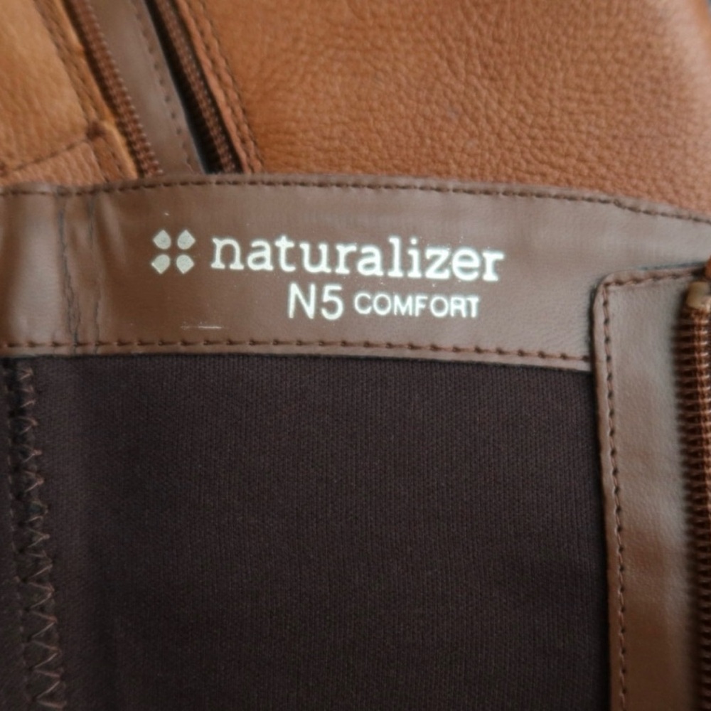 Naturalizer Brown Leather calf-High Boots - Picture 3 of 3